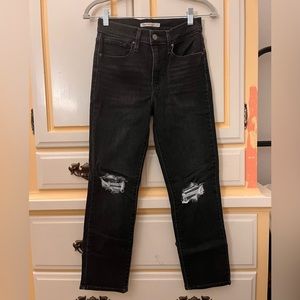 Levi’s Black High Rise Straight Jeans